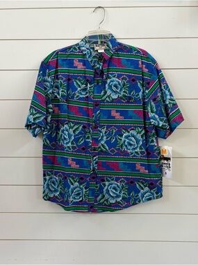 Rafter Retro Floral Short-Sleeve Button-Down Shirt